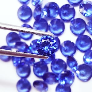 5 MM Natürlicher Blauer Saphir 20 Stück Lose Edelsteine 5.65 Ct Mit Zertifikat