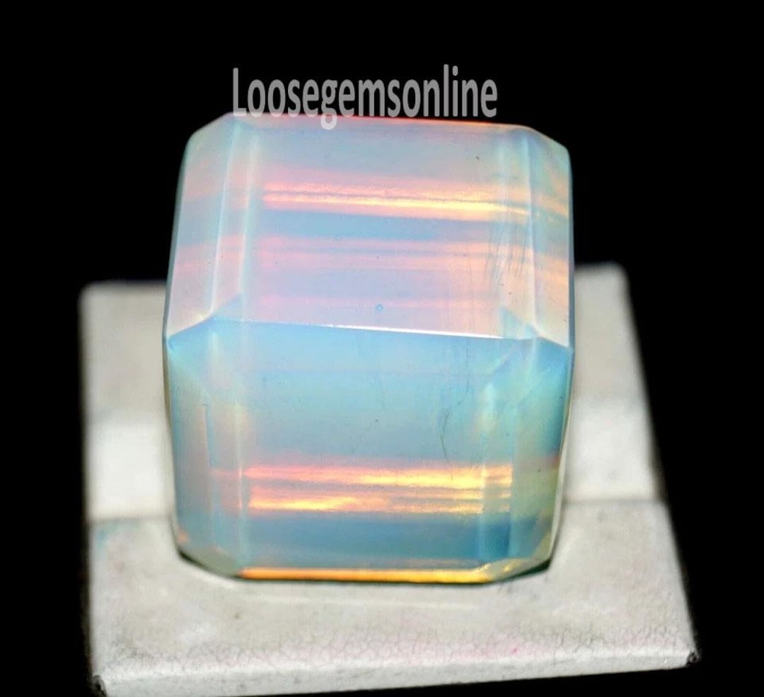 Natural Australian Opal Cube 90+ Ct Loose Gemstone With Certificate - Etsy