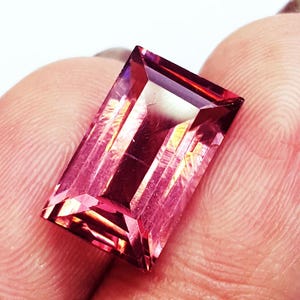 Natural Rhodolite Garnet 8 to 10 Ct Loose Gemstone Baguette Shape Certificate with free shipping
