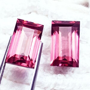 Loose Gemstone Natural Rhodolite Garnet Pair 8 to 10 Ct Certified
