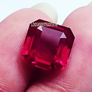 9 Ct Natürlicher Roter Rubin Lose Edelstein Achteckform mit Zertifikat