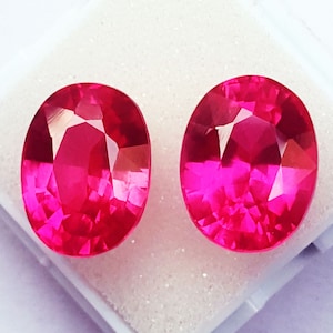 Natürliches Rosa Saphir-Paar 8 bis 10 Ct Oval Form lose Edelstein mit Zertifikat