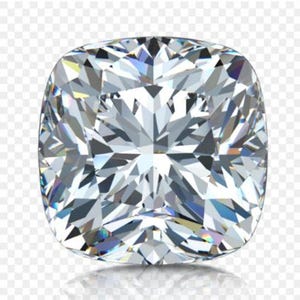 Moissanite sfusa da 6 mm, forma a cuscino, colore bianco D VVS1, con certificato GRA.
