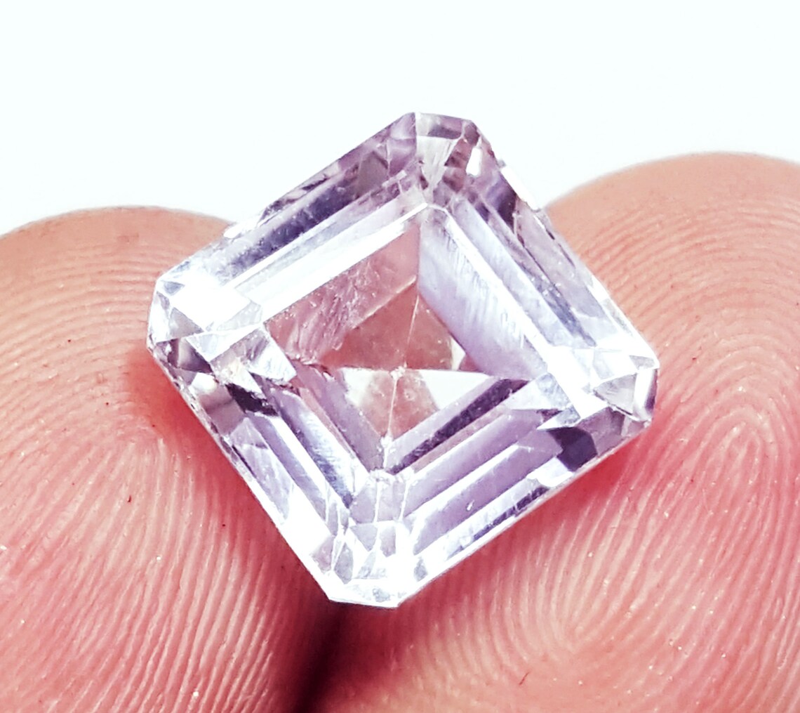 Loose 7.80 Ct Natural White Sapphire Gemstone Certified With Etsy