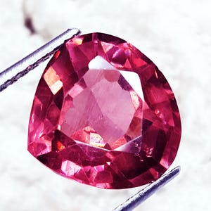 Natural Rhodolite Garnet 8 to 10 Ct Pear Shape Loose Gemstone Certificate with free shipping
