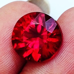8.70 Ct Natural Ruby Dimond Cut Loose Gemstone Round Shape Certificate and free shipping