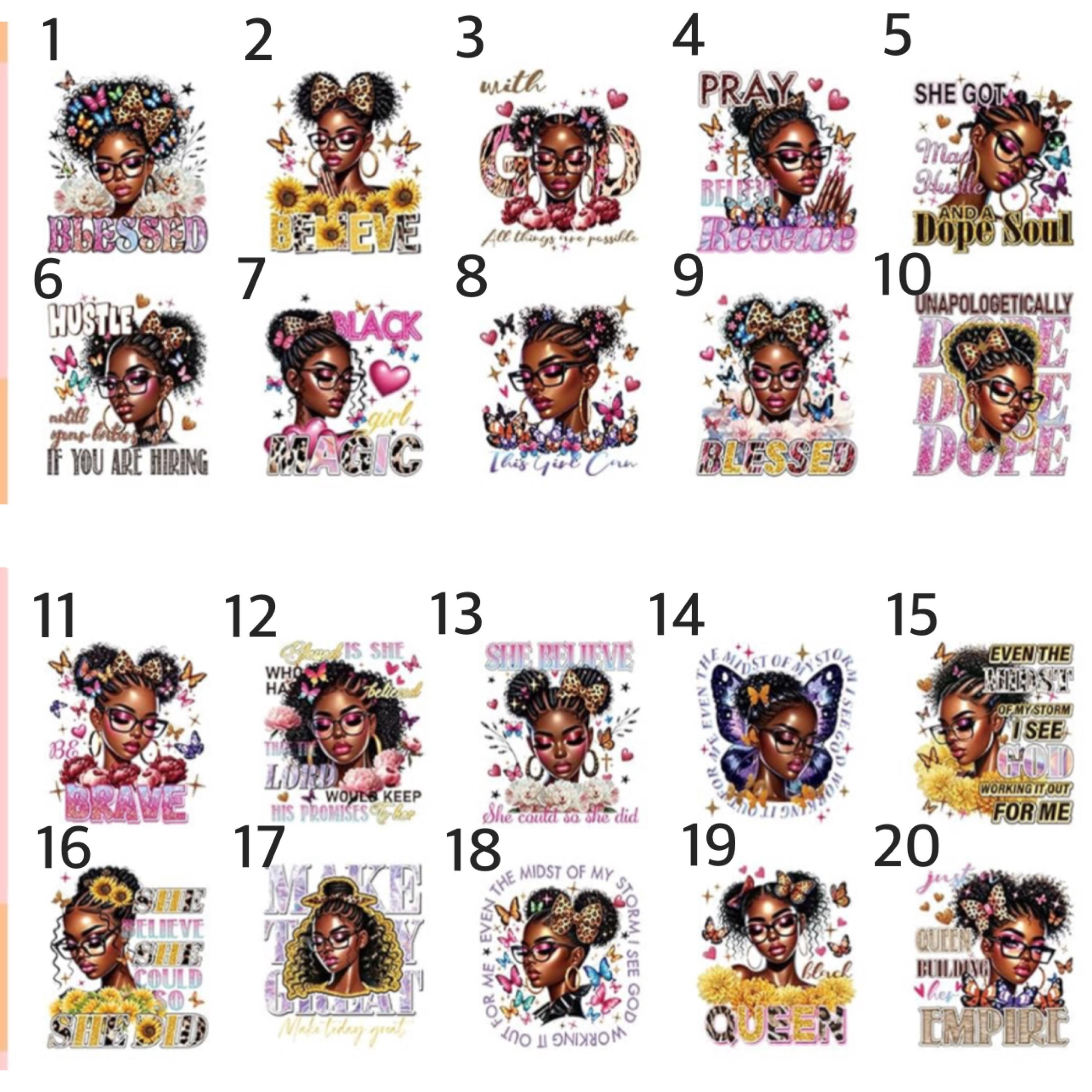 Black girl magic initial keychains
