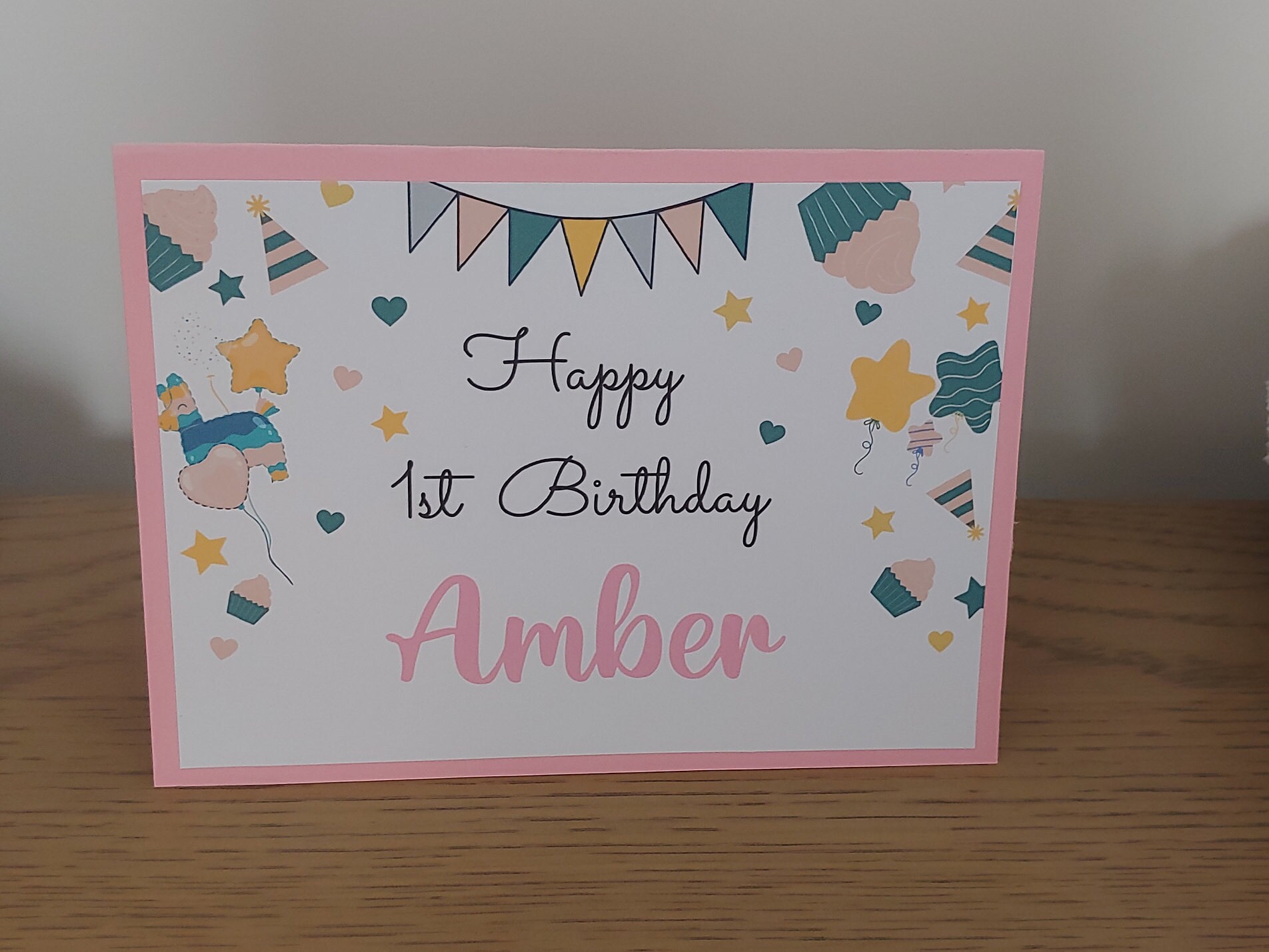 Custom Baby Birthday Card Etsy