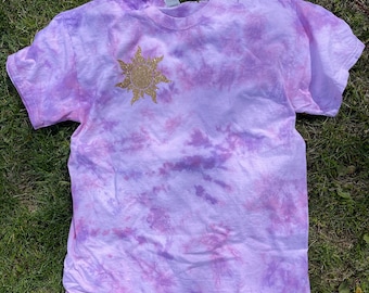 Rapunzel T Shirt  | Live Your Dream | Tangled | Disney | Tie Dye | Pink Purple Gold
