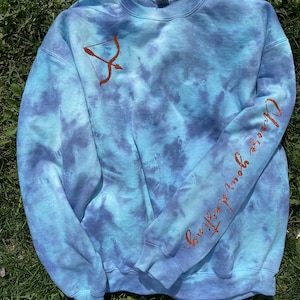 Merida Crewneck Sweatshirt | Choose your Destiny | Brave | Disney | Tie Dye | Blue Orange
