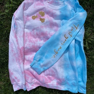 Sleeping Beauty Crewneck Sweatshirt | Trust your Magic | Sleeping Beauty | Tie Dye | Make it Pink Make it Blue| Flora Fauna Merryweather