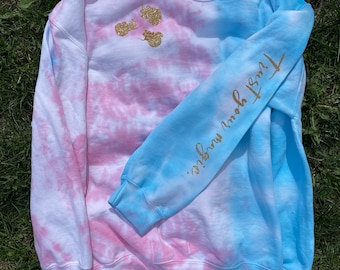 Sleeping Beauty Crewneck Sweatshirt | Trust your Magic | Sleeping Beauty | Tie Dye | Make it Pink Make it Blue| Flora Fauna Merryweather