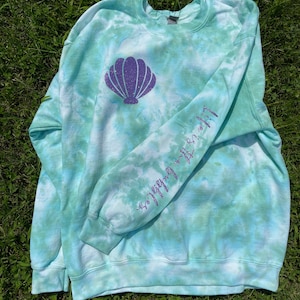 Ariel Crewneck Sweatshirt | Life is the Bubbles | Little Mermaid | Disney | Tie Dye