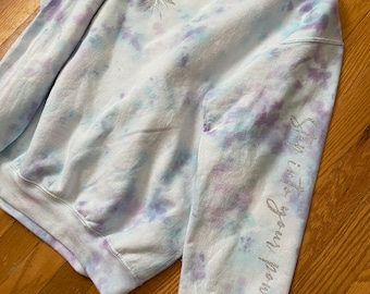 Elsa Tie Dye Crewneck | Frozen Snowflake Sweatshirt