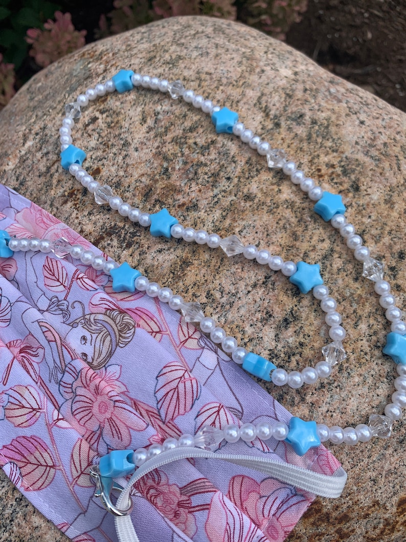 Disney Princess Face Mask Chain Lanyard Beaded Cinderella Inspired Adult Mask Holder Disney