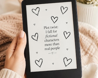 Plot Twist Kindle Lock Screen | Romance Reader EPUB Wallpaper (Digital Download)
