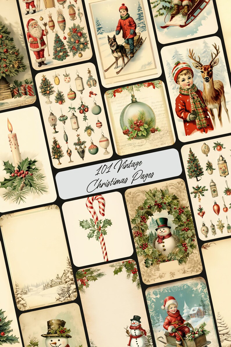 Vintage Christmas Junk Journal Digital Download: 101 Pages, Classic ...