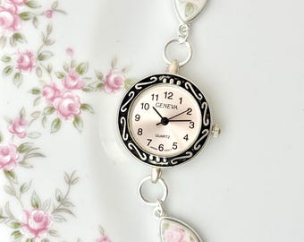 Reloj de porcelana April Rose