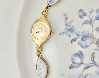 Vintage MANUAL Benrus Gold Broken China Watch