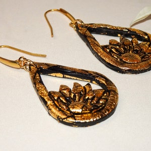 Golden Eclipse Sunflower Earrings