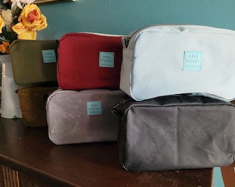 Travel Bags - Toiletry Bags - Dopp Bag - Waxed Canvas - Lux Nylon
