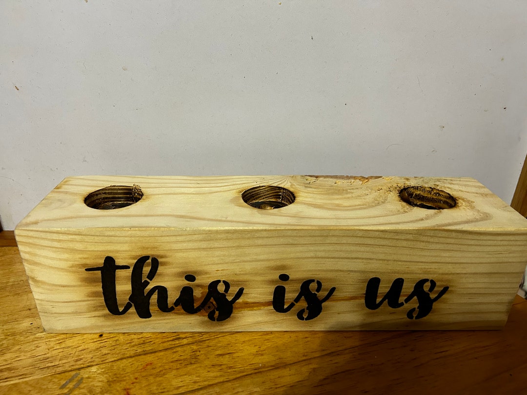 Wooden Tea Light Candle Holder Etsy