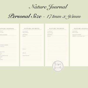 Natuurjournaalnotities: door Edith Holden geïnspireerd: invoegsel persoonlijk formaat (digitaal afdrukbaar)