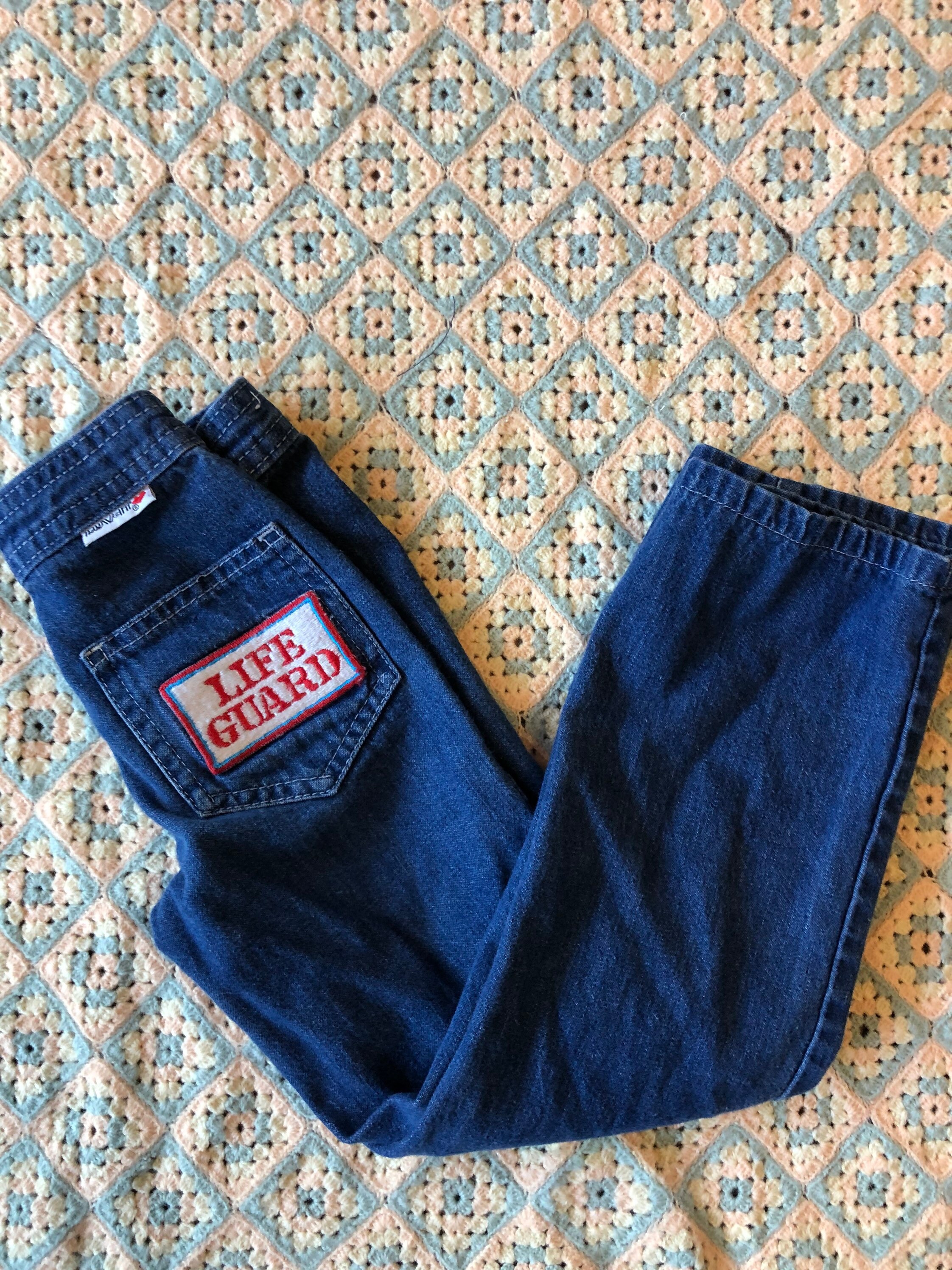 Vintage Dark Blue Denim Jeans with Patches Size 4T Etsy