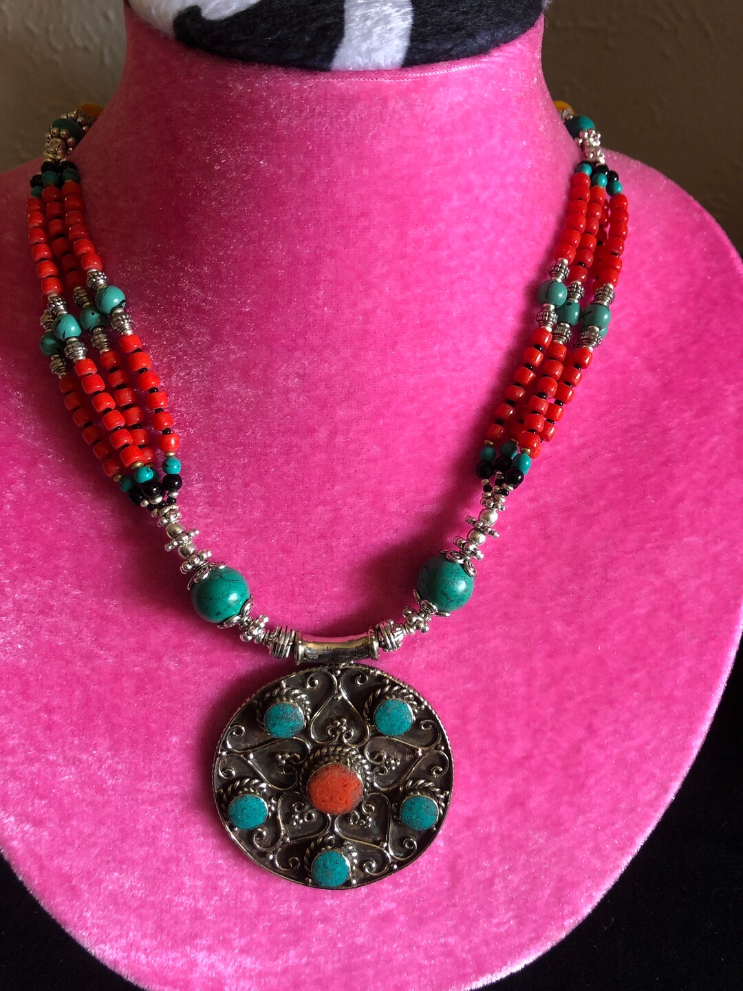 Nepali Necklace Tibetan Necklace Tibetan Jewelry Nepali Jewelry Woman
