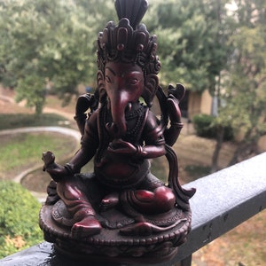 Ganesh Statue | Resin Statue Made in Nepal | Prosperity and Luck Obstacles remover handmade statue