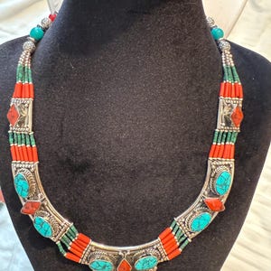 Handmade tribal necklace Nepali ethnic necklace Tibetan vintage necklace woman necklace Nepali jewelry woman necklace handmade jewelry
