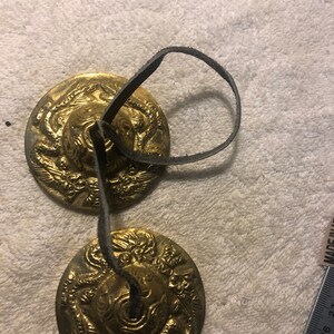 Tingsha midium size with dragon carving