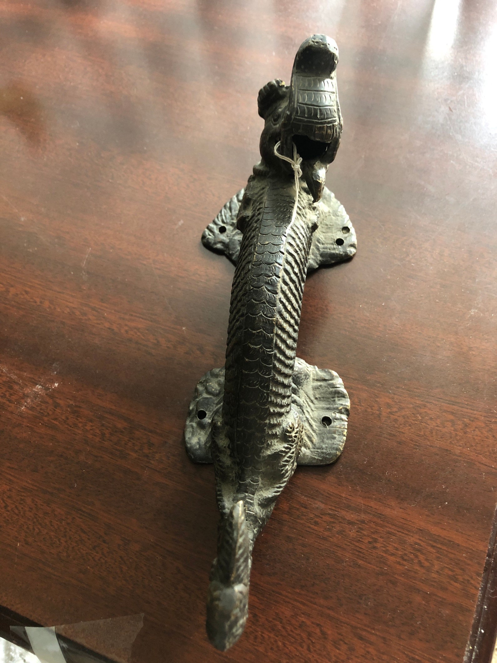 Dragon Carved Door Handle Dragon Door Handledoor Brass Etsy