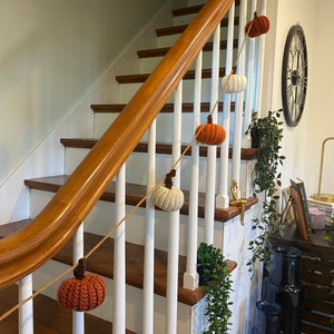 Crochet Pumpkin Fall Garland Decor