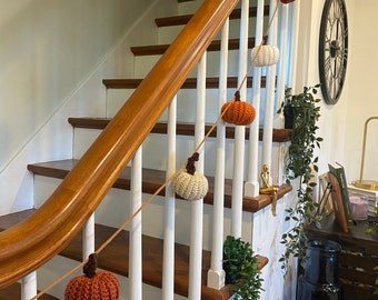 Crochet Pumpkin Fall Garland Decor