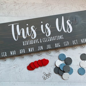 Family Birthday Board, Family Celebrations, This is Us, Birthday Calendar, Wood Board Sign, Anniversary, Mothers Day Gift, Wedding Gift