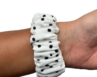 Luxe Fitbit versa 2, Versa 3/4, Versa lite, Versa, charge 2, charge 3,4, inspire 1-2 uur, vlekkerige scrunchieband
