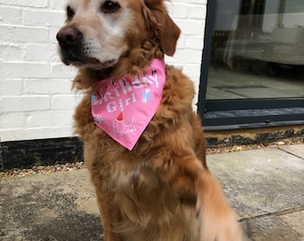Birthday girl Bandana/ pet accessories/ bandana/ dog neckwear/ cat accessories