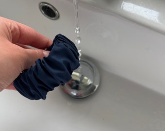 WATERDICHTE Fitbit Versa 2, Versa, Versa lite marineblauwe scrunchie-banden.
