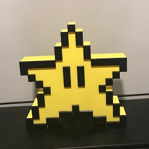 8-Bit Super Mario Star Tree Topper