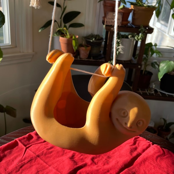 Hanging Sloth Planter - Etsy