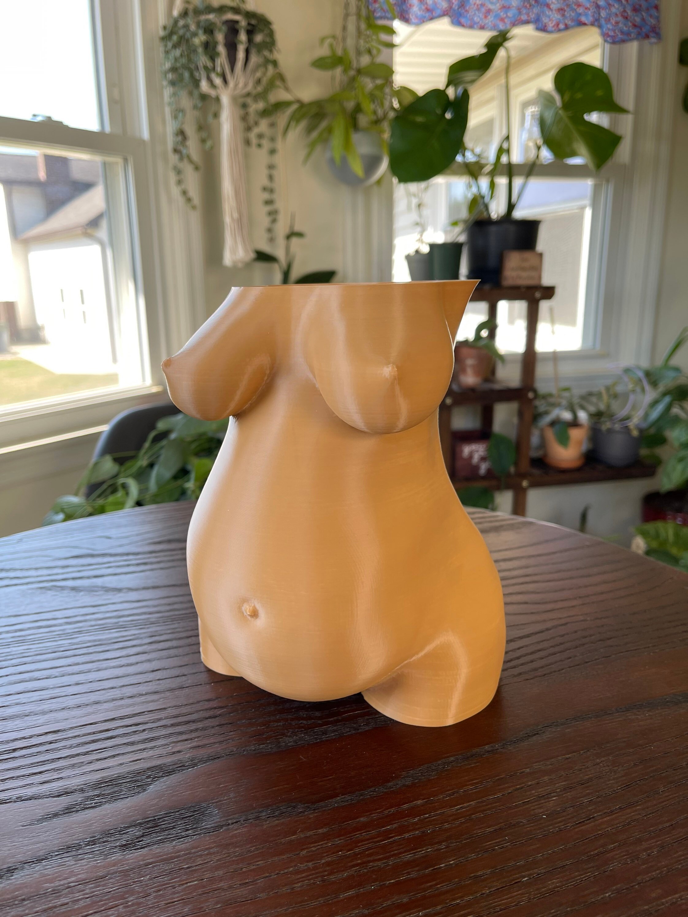 3D Printed Pregnant Body Dry Floral Vase Etsy