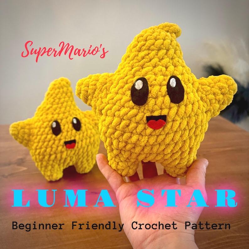 Luma Star Easy Plushie Crochet Pattern Supermario - Etsy UK