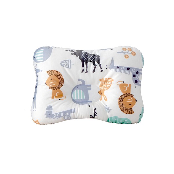 Animal World Premium Memory Foam Baby Head Shaping Pillow - Multi couleur, Animal Print, Âge idéal 0 à 18 mois