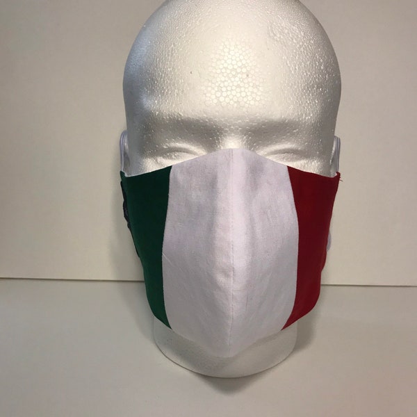 Italian Flag Face Mask Etsy Italian Flag Face Mask Etsy
