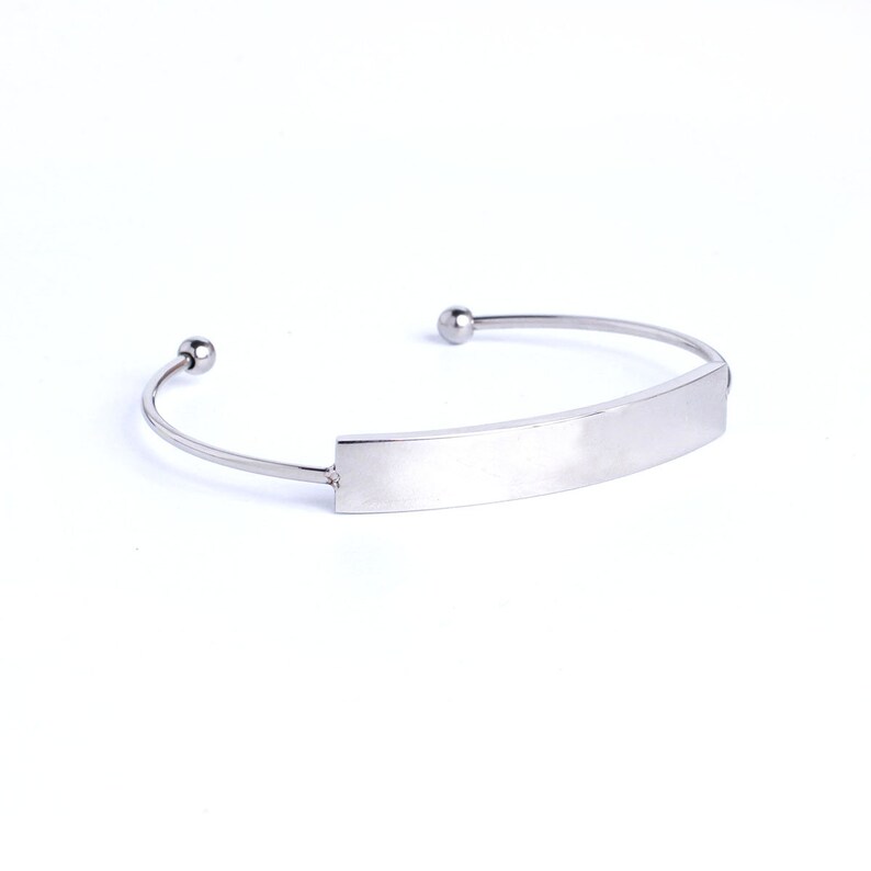 Personalized Bracelet \u2022 Custom Name Jewelry \u2022 Your Own Text \u2022 Inspirational \u2022 Silver Plated Over Stainless Steel