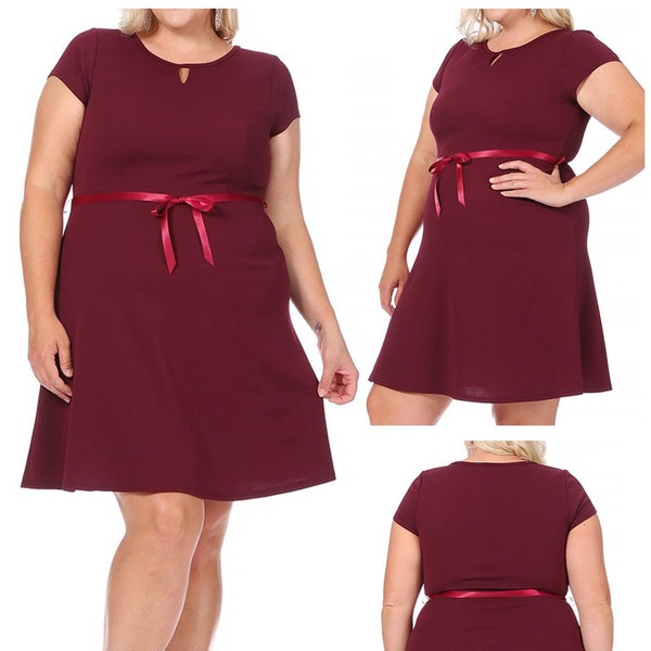 Knot V-Neck Ruched High Waist Green Solid A-Line Swing Dresses for Women Vintage Style Sleeveless Summer Dress