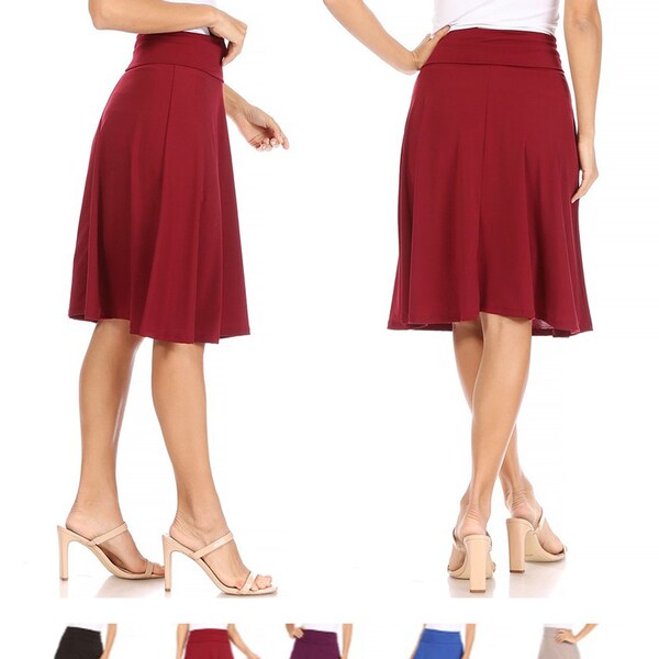 Knee Length Skirt - Etsy