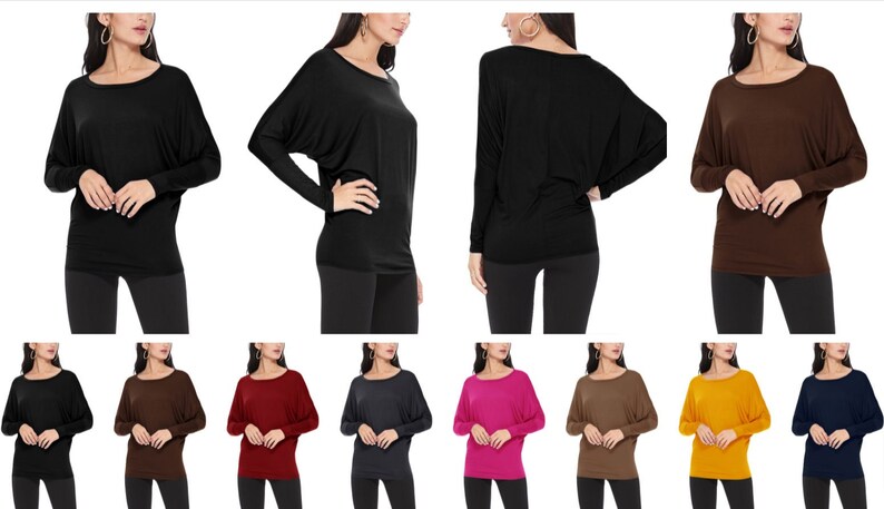 KOGMO Women's Dolman Sleeve Tunic Top With Knot Hem - Solid Color, Lightweight & Soft (Mint) - View #11
