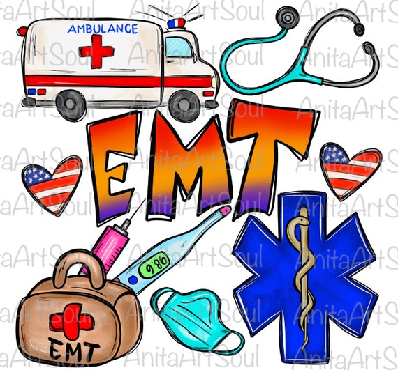 EMT Emergency Medical Technician Sublimation PNG Etsy